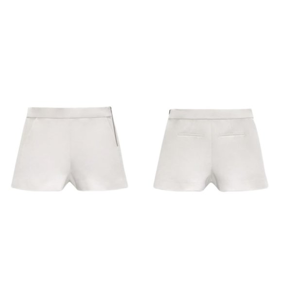 ZARA HIGH WAISTED SHORTS ECRU | 4886/057 SIZE XS - Picture 1 of 3